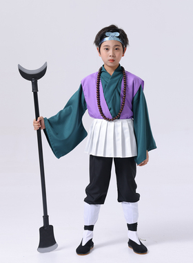 六一儿童沙僧演出服西游记师徒四人角色扮演表演服儿童影楼摄影服