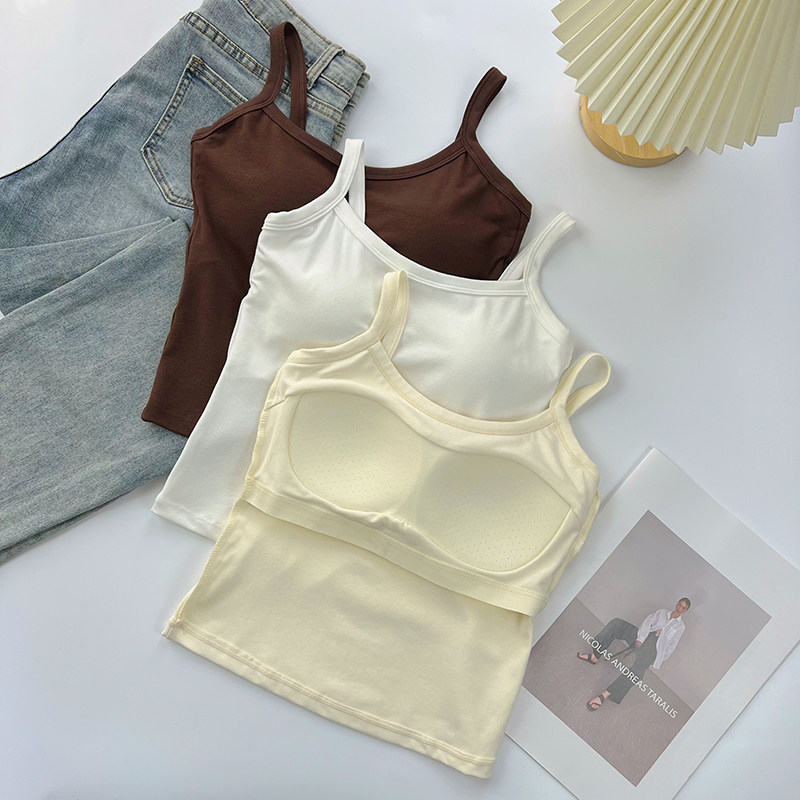 白色小吊带背心女内搭2026新款带胸垫打底上衣修身外穿无袖t恤夏,女装/女士精品,背心吊带,淘宝优惠券,粉丝福利购,淘宝优惠卷