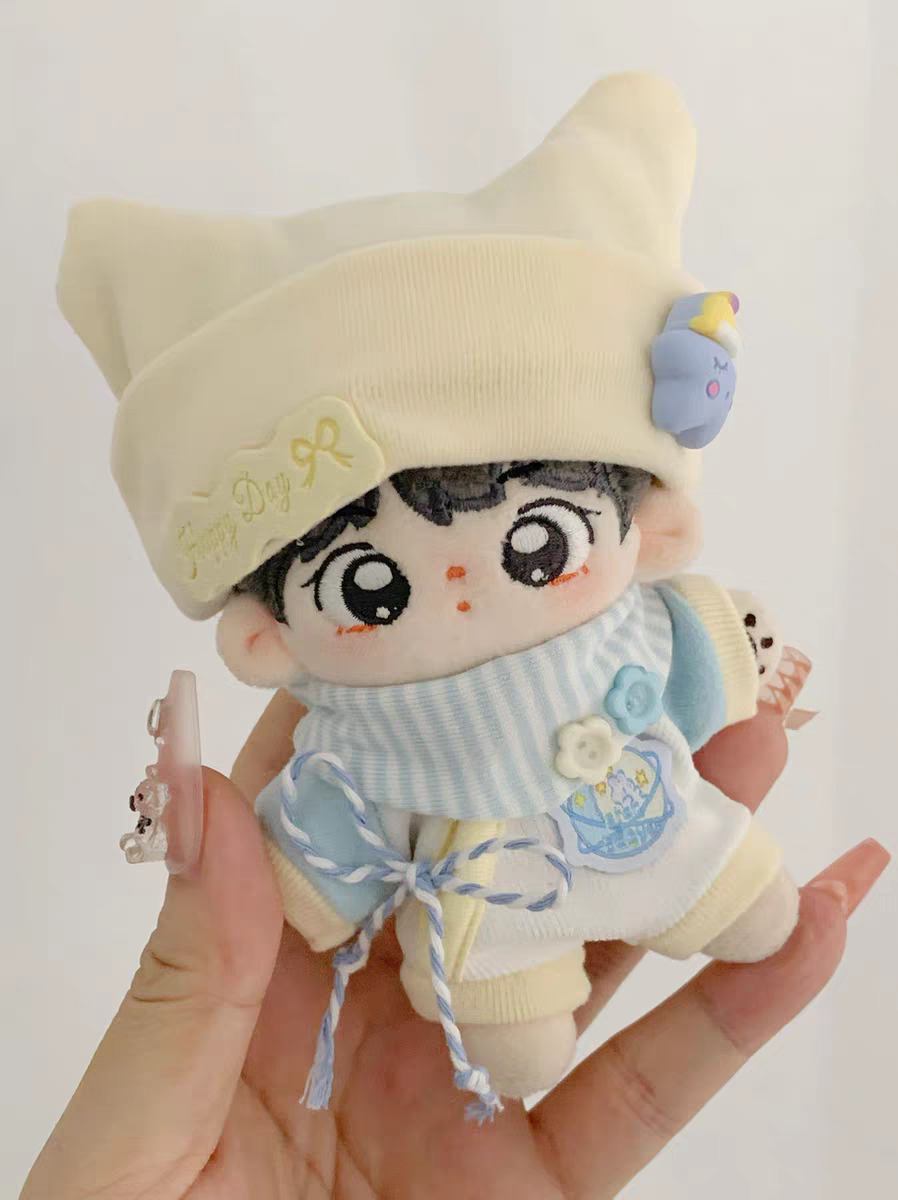 20厘米棉花娃娃衣服10cm星球娃衣超萌爬爬服可爱现货一番玩偶套装