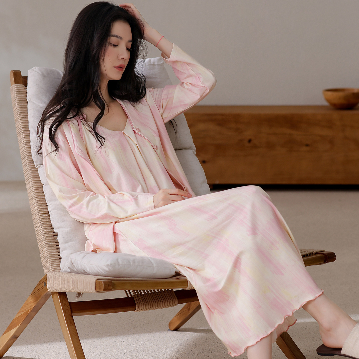 轻奢风睡袍套装吊带睡裙女春季新款两件套可外穿开衫中长裙女睡衣,女士内衣/男士内衣/家居服,睡衣/家居服套装,淘宝优惠券,粉丝福利购,淘宝优惠卷