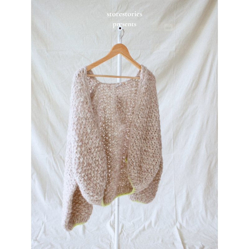 【现货】柏林maiami  Pearl Pattern Bomber 羊驼毛 针织上衣外套