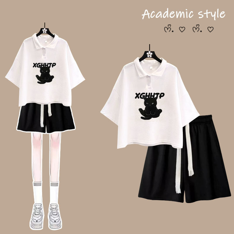 16少女13初中学生岁14女孩15运动短裤休闲两件套装12一套衣服夏装