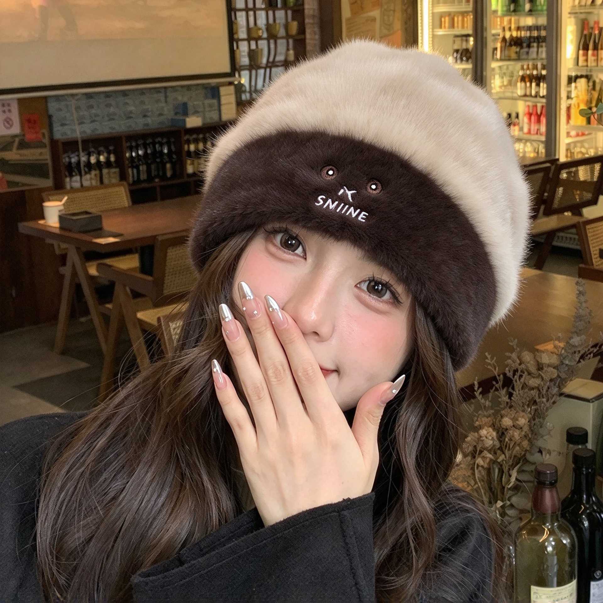 艾凝雪冬季秋季无檐帽子