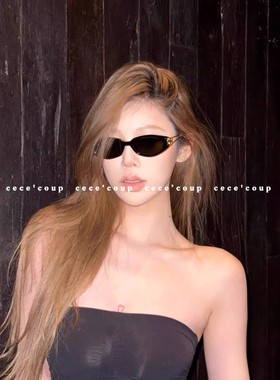 金属猫眼黑色墨镜太阳镜