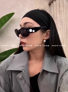 强烈推荐！必入单品！ 02/03 新品 26ss 山茶花大框墨镜 太阳镜女