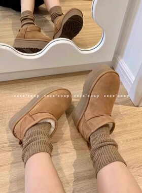 品质升级！入冬匕备！112/13 新品 mini羊羔毛厚底雪地靴 短靴女