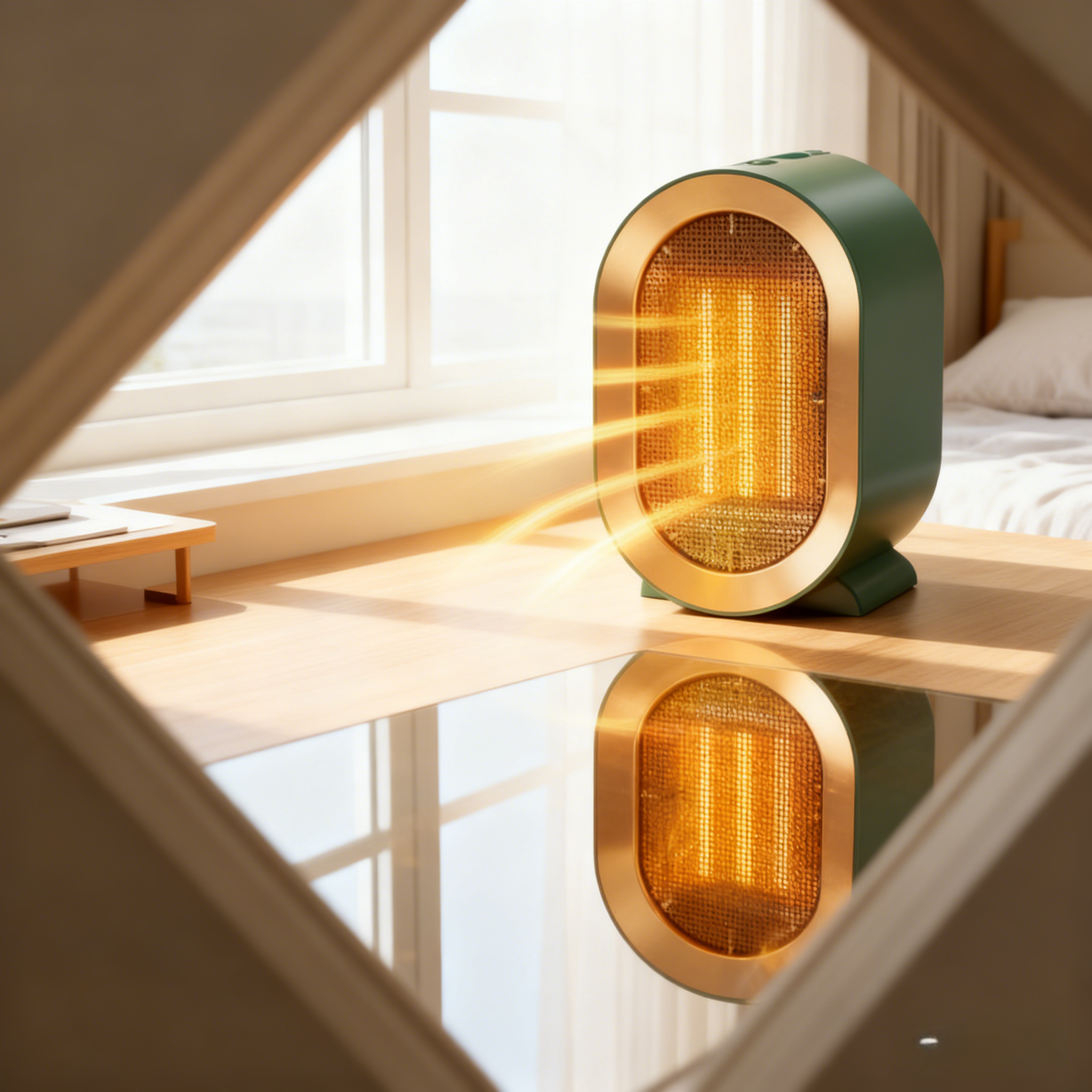 新款小太阳桌面暖风机大功率