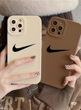 欧美潮牌14nike适用简约软壳iphone14pro max苹果12手机壳11新款13/15pro男女款xr/xs硅胶7p/8plus防摔保护套