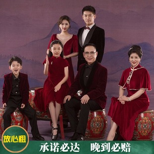 全家福摄影服装 一家六口拍照复古亲子租赁 影楼主题2023新款 出租