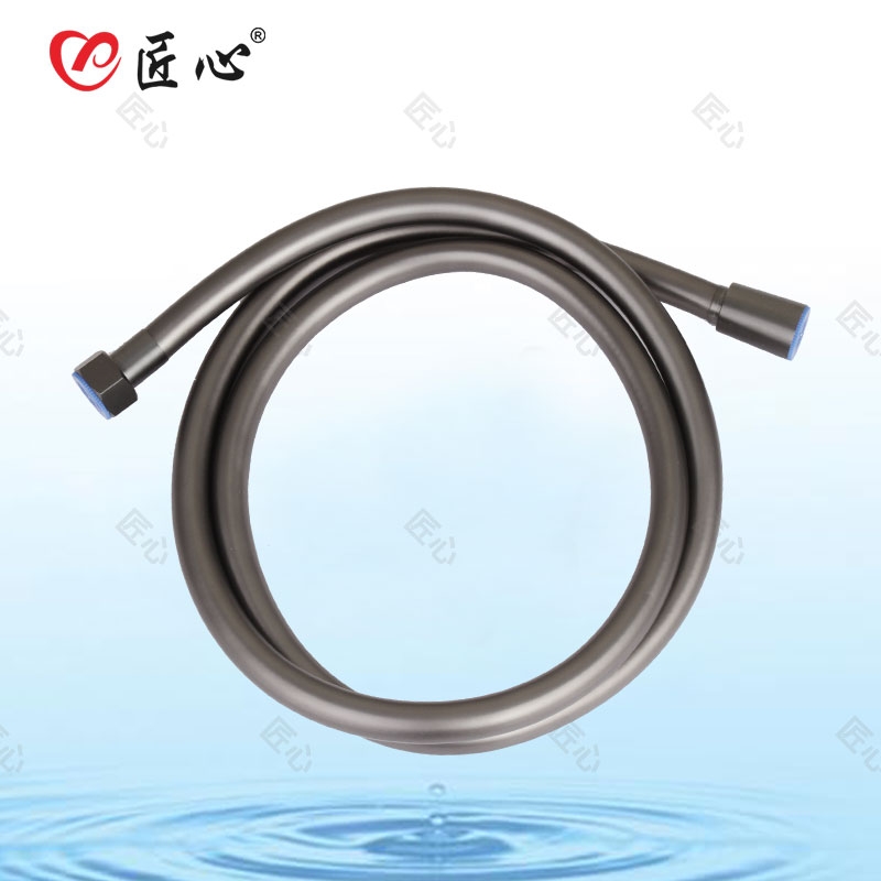 匠心皮带套枪灰万向轮防缠绕浴室淋浴管通用连接管热水器出水管