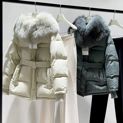 韩国短款白鹅绒时尚超厚羽绒服女