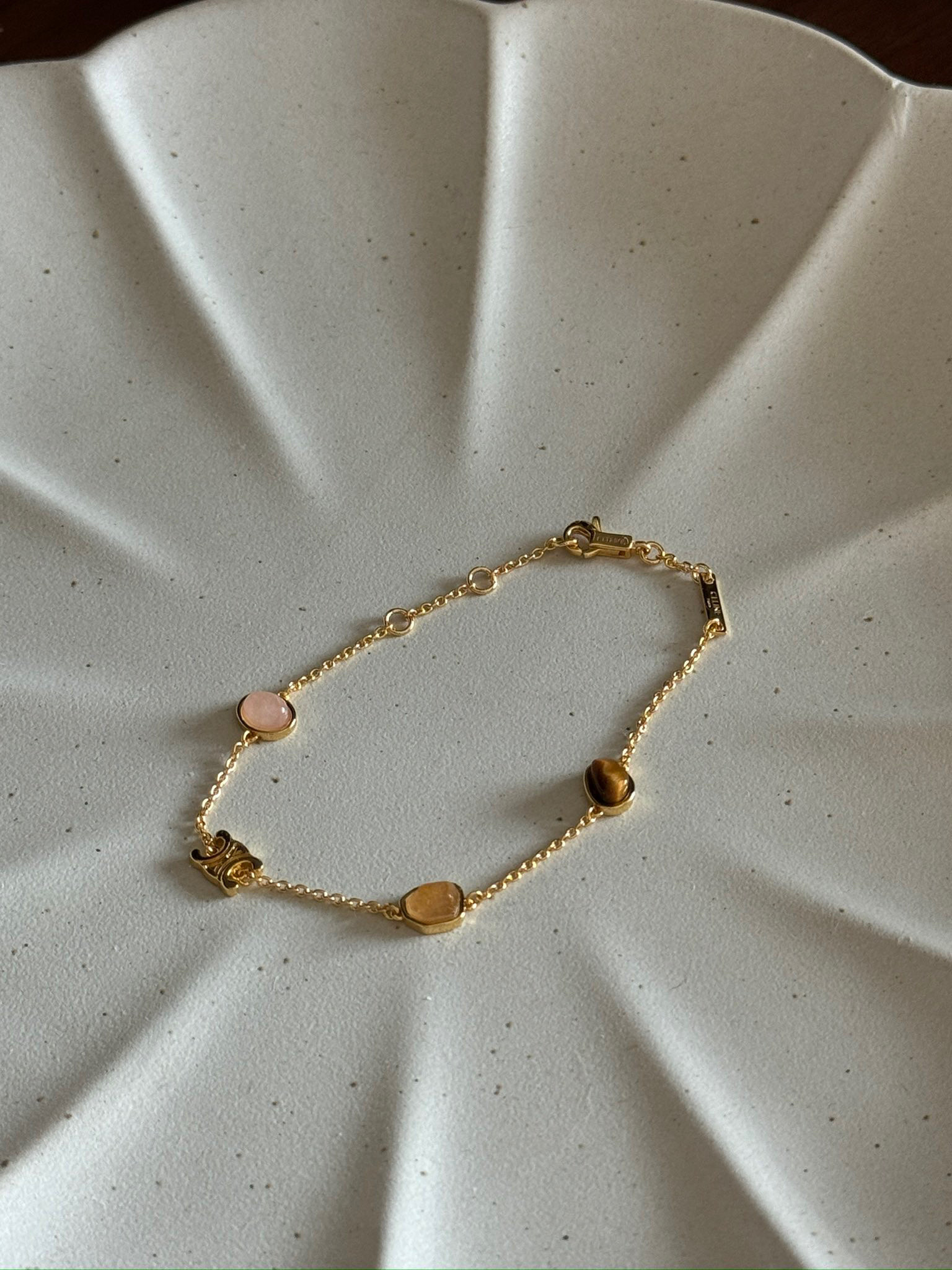 Andrea Fohrman Small Fresh Golden Beans for Women Stacked Rings Earrings Earrings Bracelet Necklace
