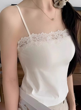 Apiece云朵蕾丝抹胸吊带背心女夏季带胸垫一体式内搭外穿美背内衣