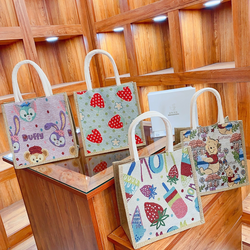 2025新款帆布包包麻布手提袋女妈咪包上班通勤托特包外出手提包