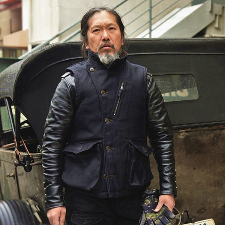 美式复古硬汉aviator机车马甲