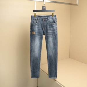 2025秋冬新款高品质修身弹力印花刺绣男士小直筒牛仔裤25561 P130，男装牛仔裤，钱塘6018（原3088）