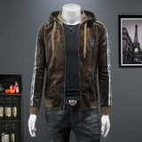 2025秋冬新款提花龙金丝绒男士连帽夹克9056P155，男装夹克，钱塘6018（原3088）