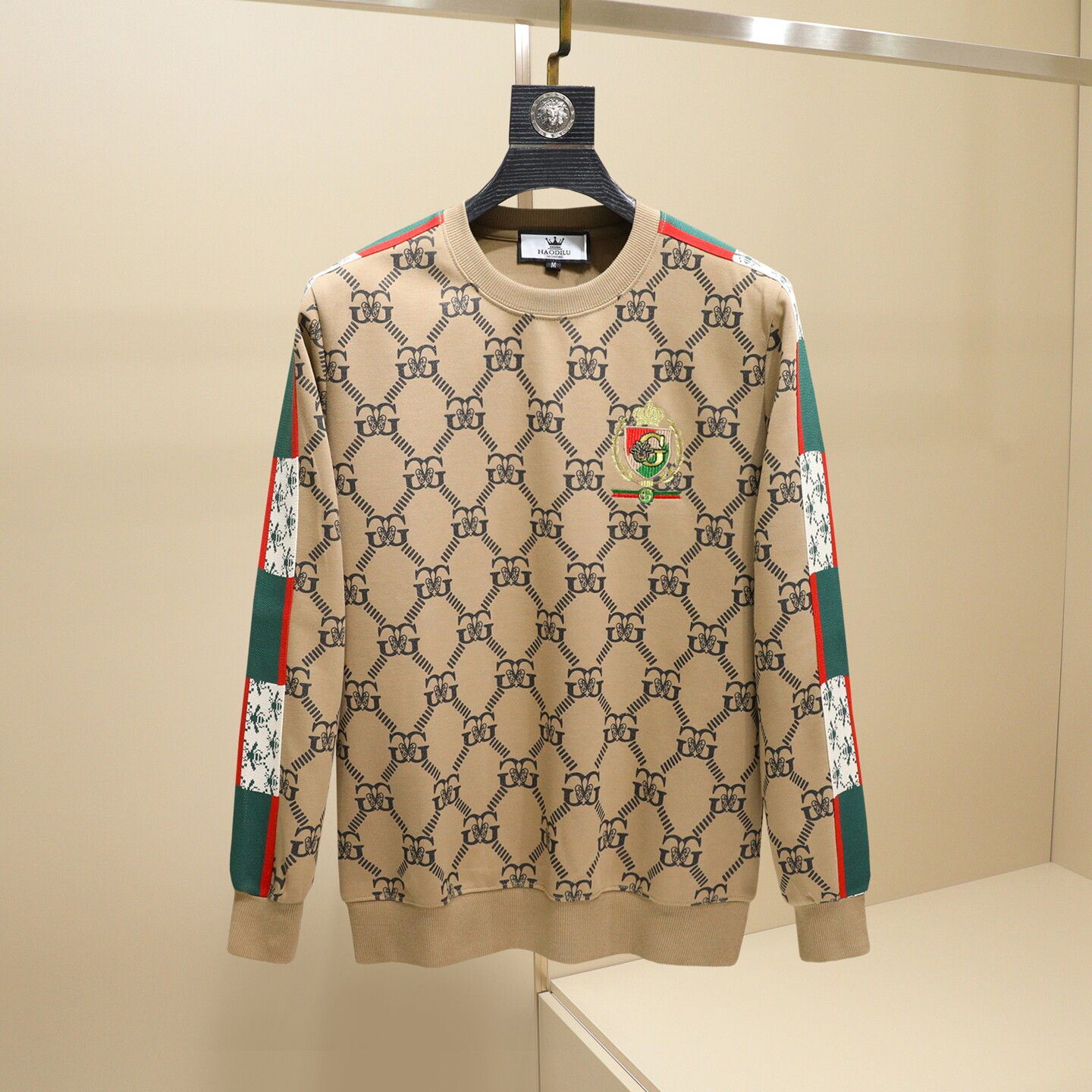 2025秋冬新款高档休闲印花刺绣男士长袖卫衣6905P105，男装卫衣，钱塘6018（原3088）