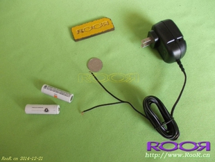 RooR 240v2.4V DC电源适配器2个5号电 池