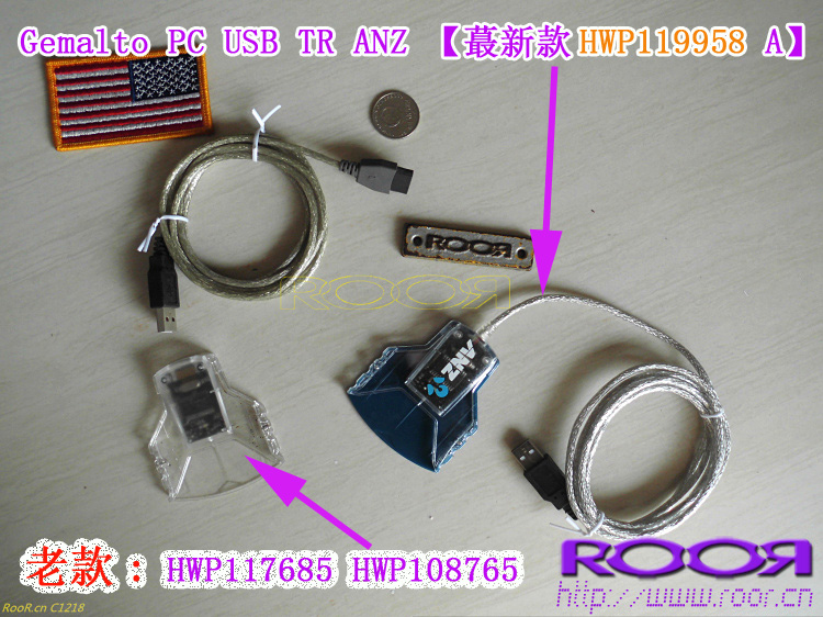 金雅拓 Gemalto PC  USB TR ANZ  蕞新款:HWP119958 A  读卡器