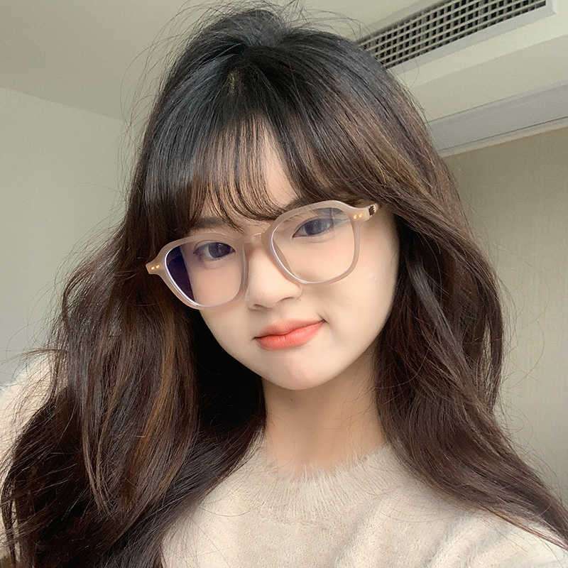 小红书同款奶茶色防蓝光素颜眼镜