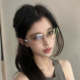 Y2K欧美水银色无框墨镜女辣妹凹造型个性 高级感显脸小网红太阳镜