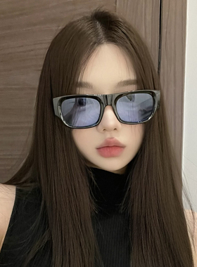 美式黑框复古墨镜女个性辣妹夏季街拍凹造型潮流太阳镜防紫外线男