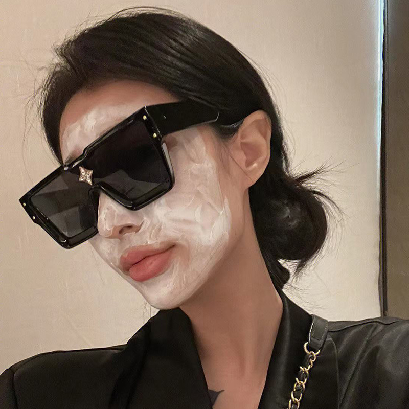 欧美连体大框太阳镜镶钻时尚墨镜