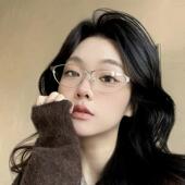 复古时尚 魅力放蓝光百搭超轻近视镜可配度数 金属猫眼眼镜框女个性