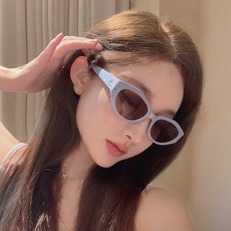多巴胺夏季圆脸猫眼太阳镜gm显瘦