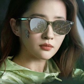 显脸小墨镜 太阳镜韩范高级感防紫外线女个性 玫瑰 故事刘亦菲同款