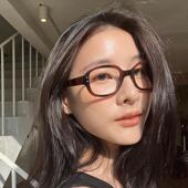 复古方框玳瑁色眼镜女素颜神器文艺防蓝光平光镜韩版 显脸小近视镜