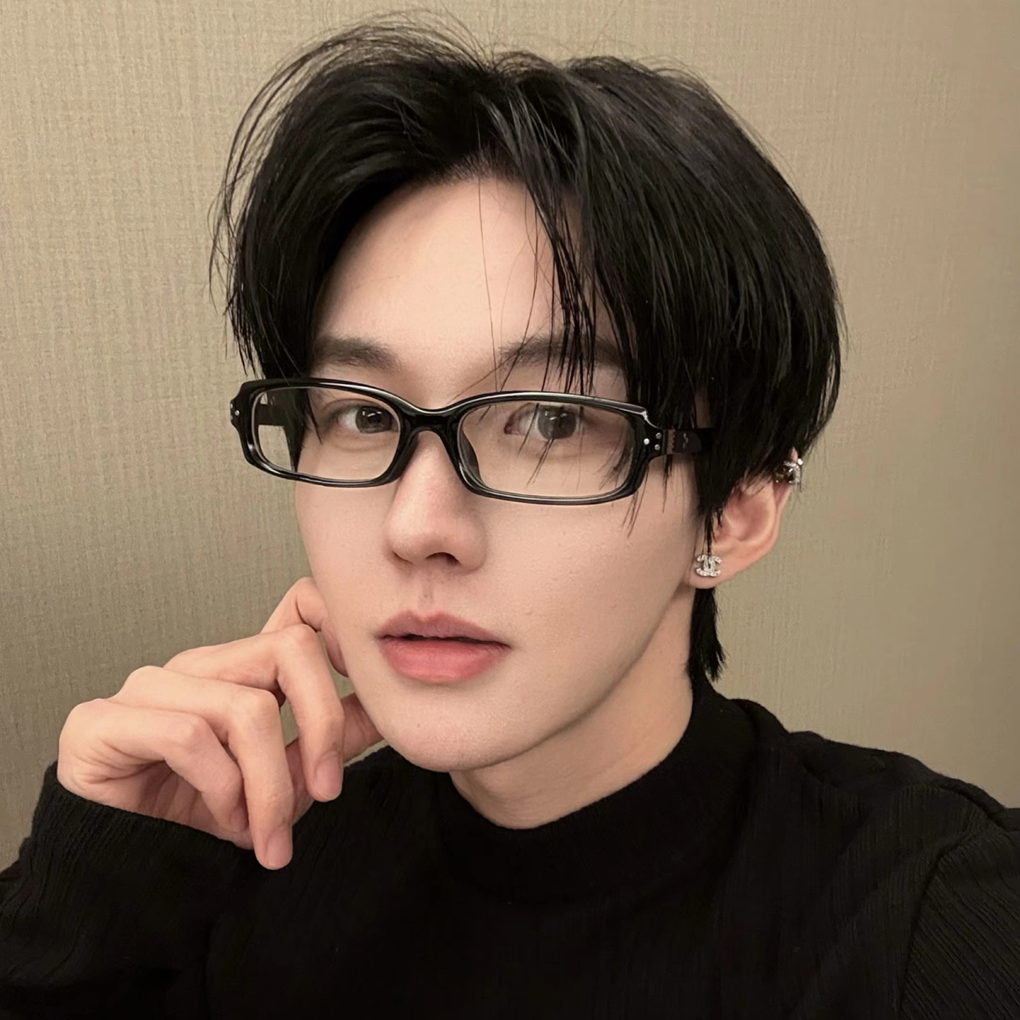 复古长方形黑色男士休闲显脸小眼镜个性潮流超轻气质镜框可配度数