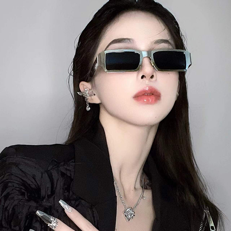 SENIOR GLASSESS潮牌欧美方形金属墨镜ins街拍网红太阳镜男女同款