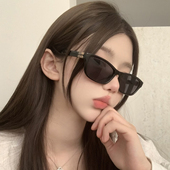 韩系潮流小方框墨镜女方圆脸显瘦高级感夏季 度假防晒太阳镜ins风