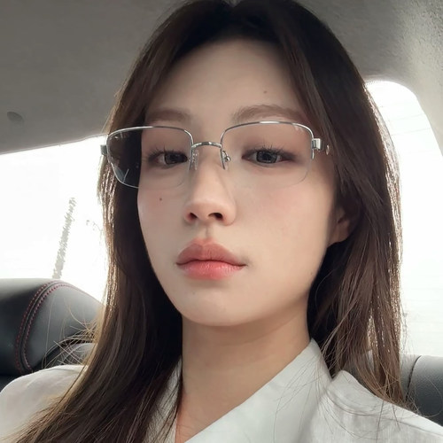 韩版文艺银丝半框超轻眼镜女高智感纯欲素颜大脸显瘦近视眼镜架潮