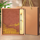 笔记本本子礼盒套装 国潮风记事本礼盒故宫文创伴手礼日记本可定制