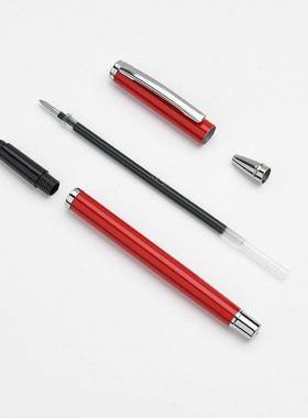 中性笔金属笔杆定制印LOGO文字高档刻字商务广告笔办公签字笔学生