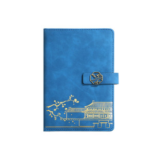 2025年新款国潮皮面笔记本定制可印logo商务办公会议本子套装礼品