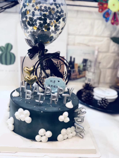 创意抖音网红ins风高级灰生日蛋糕太原西安天津郑州石家庄同城送
