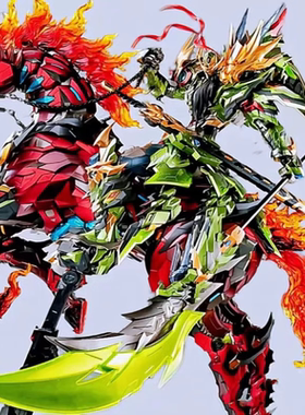 三国摩动核高达MG手办拼装模型敖丙白起吕布赵云男孩玩具机甲盲盒