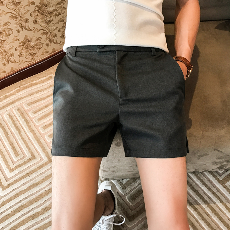 休闲西裤微弹纯棉三分型男帅哥