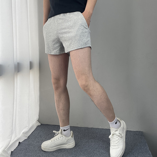 针织纯棉弹力运动短裤男士健身训练运动裤超短裤二分裤衩性感男裤