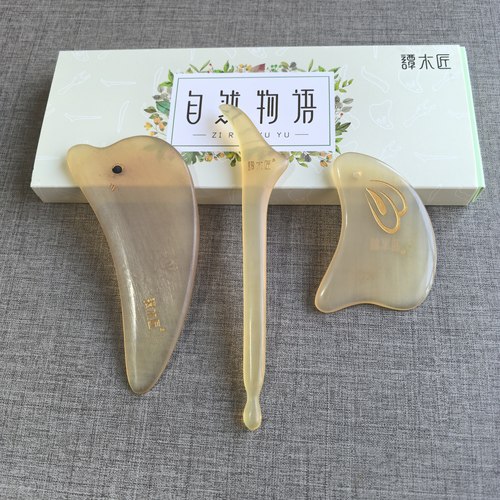 谭木匠正品羊角玉兔  海豚  马蹄莲刮痧按摩板小红书推荐