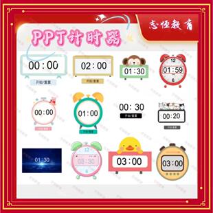 ppt倒计时插件软件模板制作限时器比赛演讲定时器钟表计时器课件