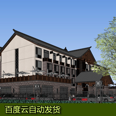 丽江中式度假村民宿客栈驿站游客服务中心酒店宾馆草图大师SU模型