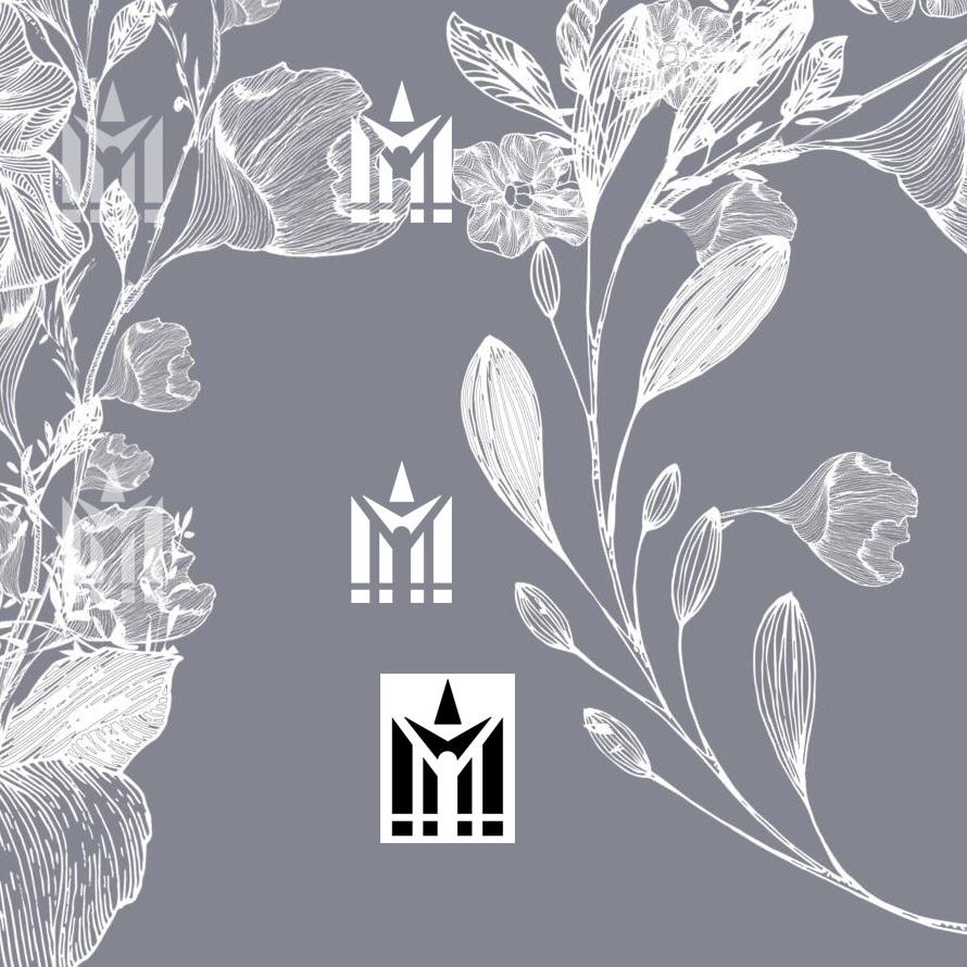 黑白花纹秀场风韩式法式婚礼手绘线条花卉花纹图案PSD设计素材 