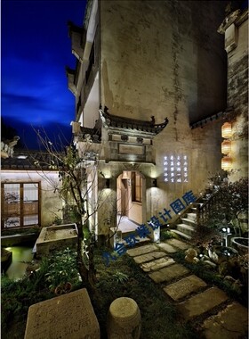 A2716 [酒店实景] 安徽特色中式禅意古典酒店 建筑及室内实景相片