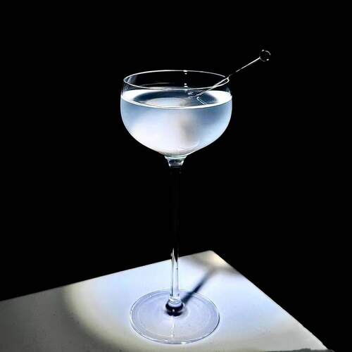 日式马天尼杯酒吧调酒水晶宽口鸡尾酒杯三角杯甜酒杯雪莉杯