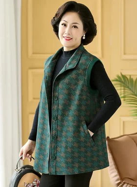 200斤胖妈妈马夹春季新款中老年加肥加大码女装马甲外套砍袖背心